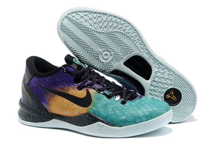 Men's Running weapon Kobe 8 Purple/Cyan/Black Shoes 006